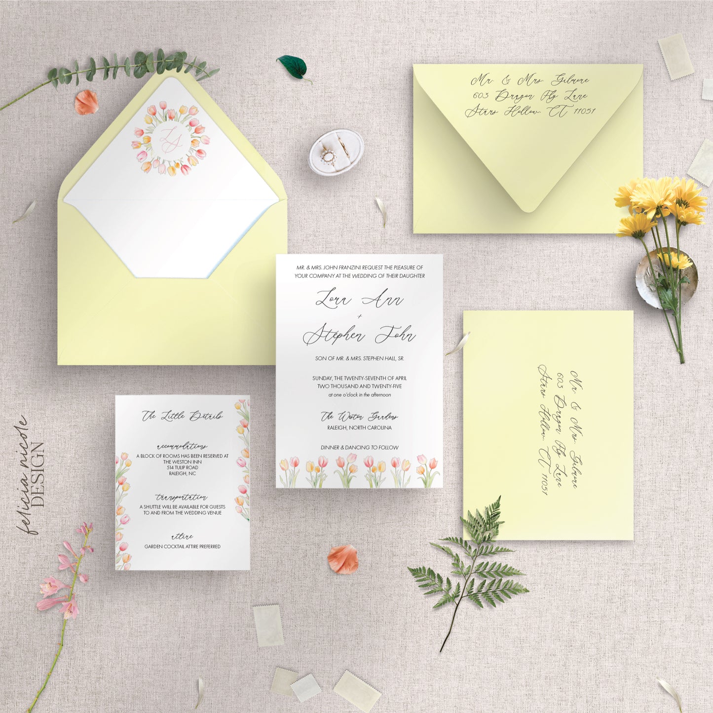 The Lora | Wedding Invitations Suite