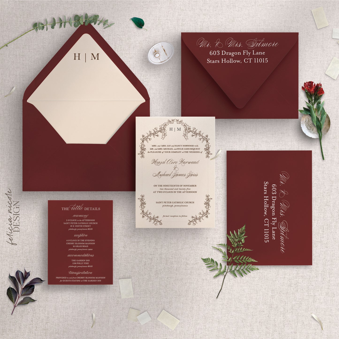 The Hazel | Wedding Invitations Suite