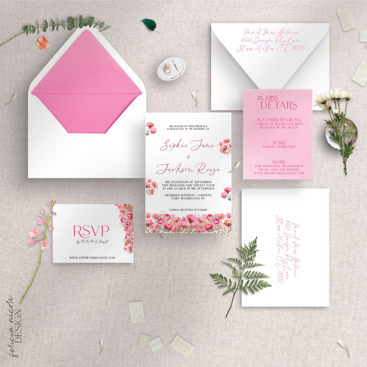 The Sophie | Wedding Invitations Suite