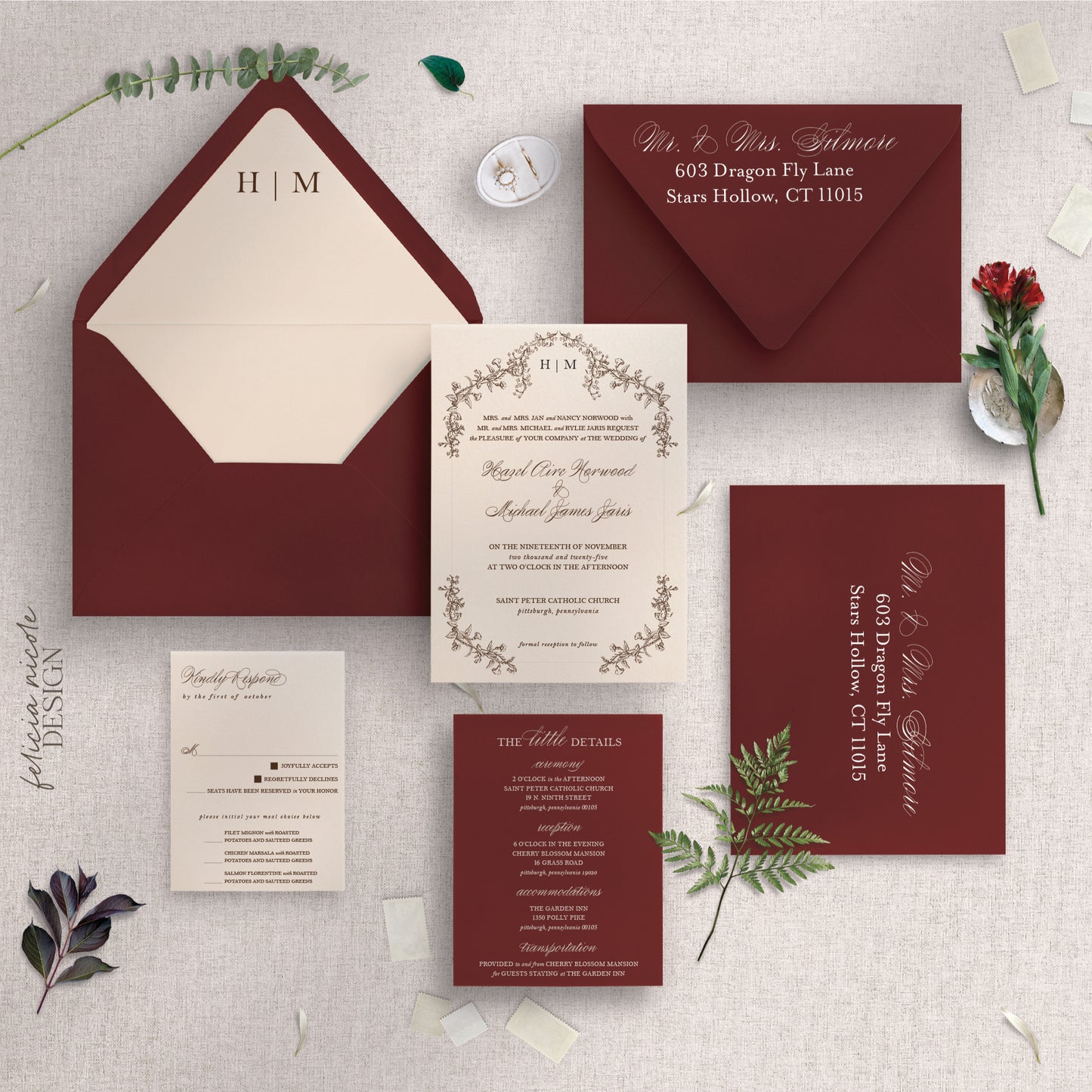 The Hazel | Wedding Invitations Suite