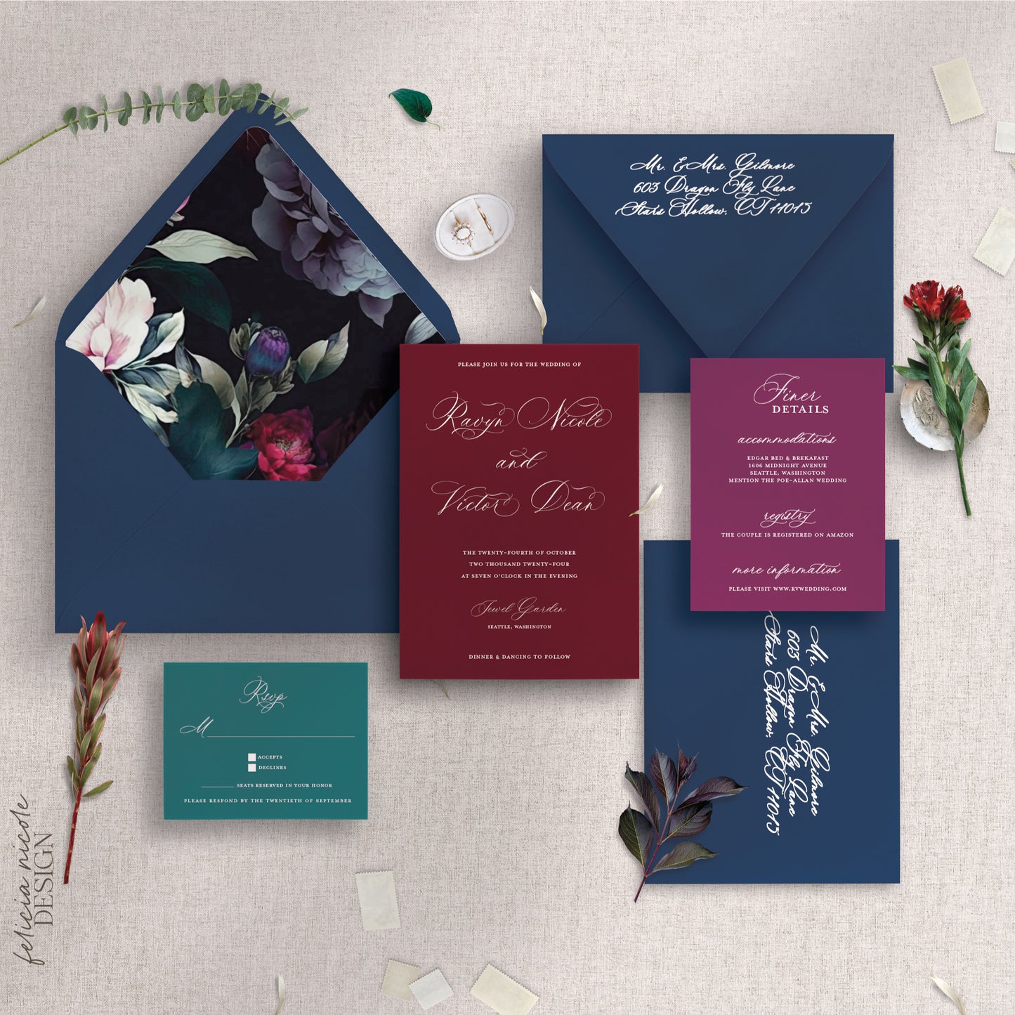 The Ravyn | Wedding Invitations Suite
