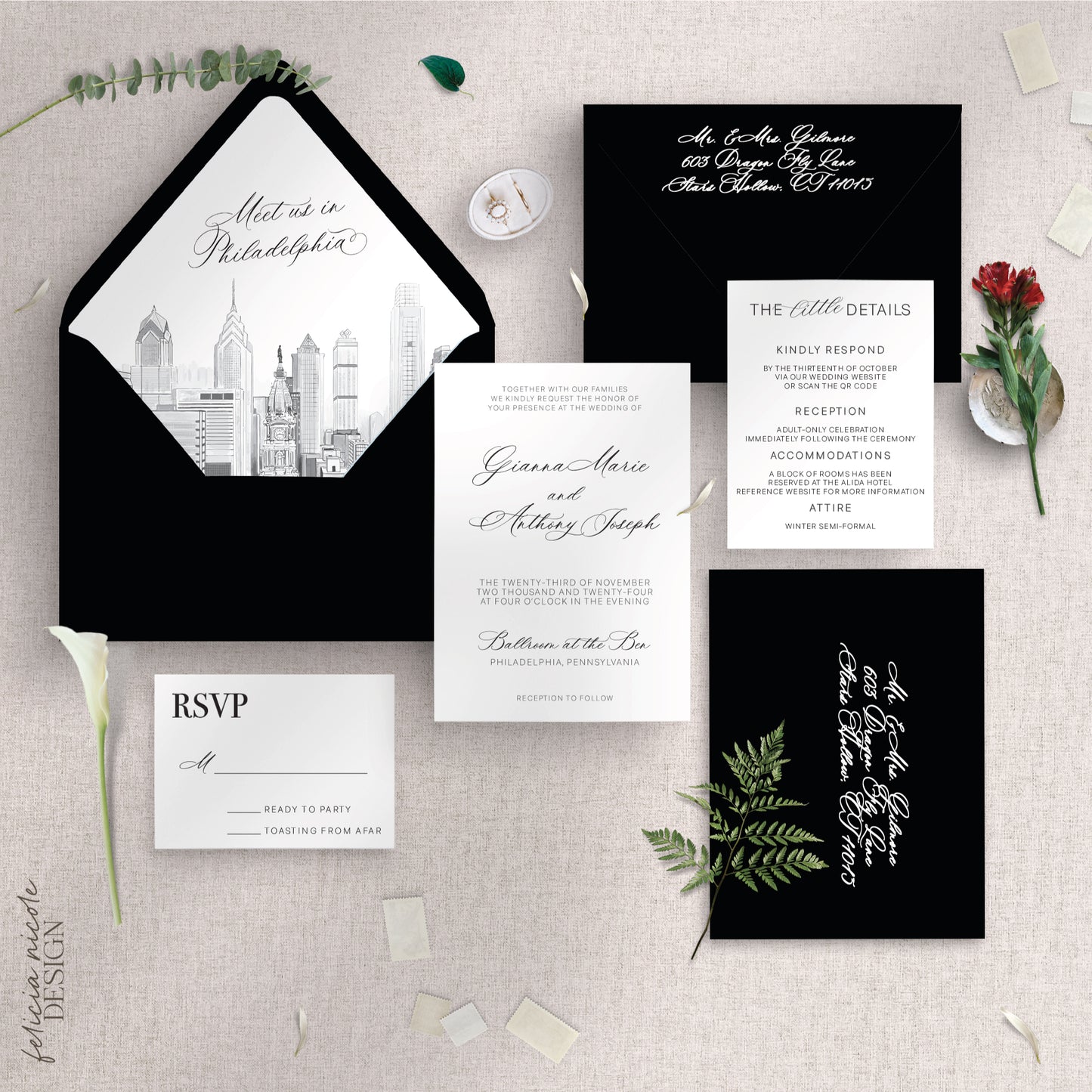 The Philly | Wedding Invitations Suite