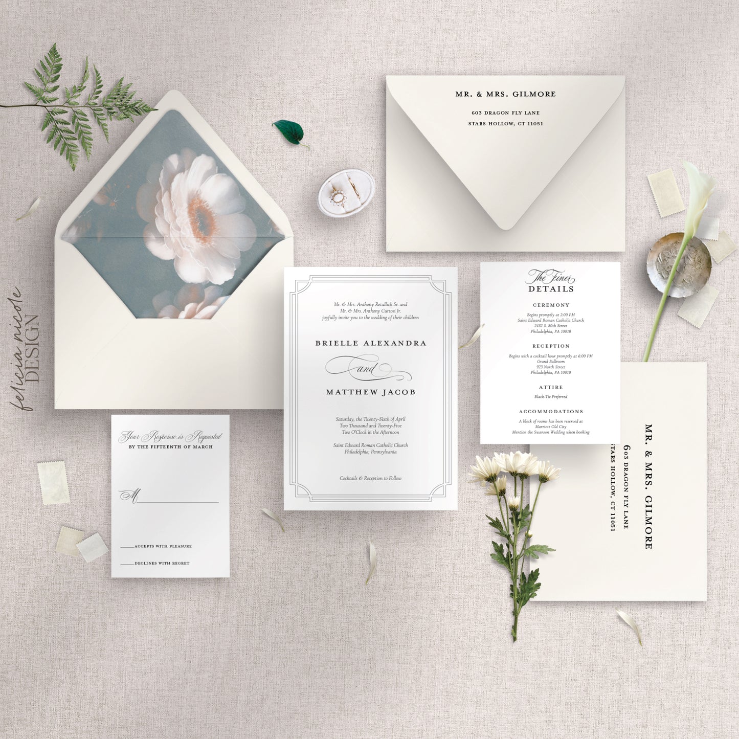 The Brielle | Wedding Invitations Suite