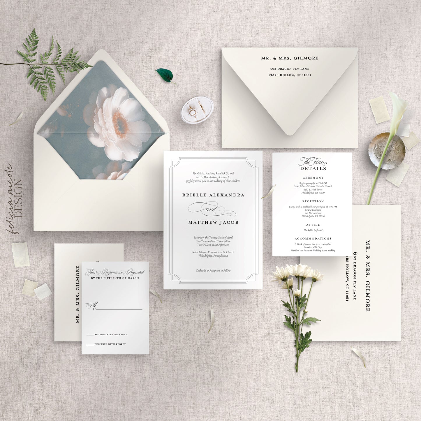 The Brielle | Wedding Invitations Suite