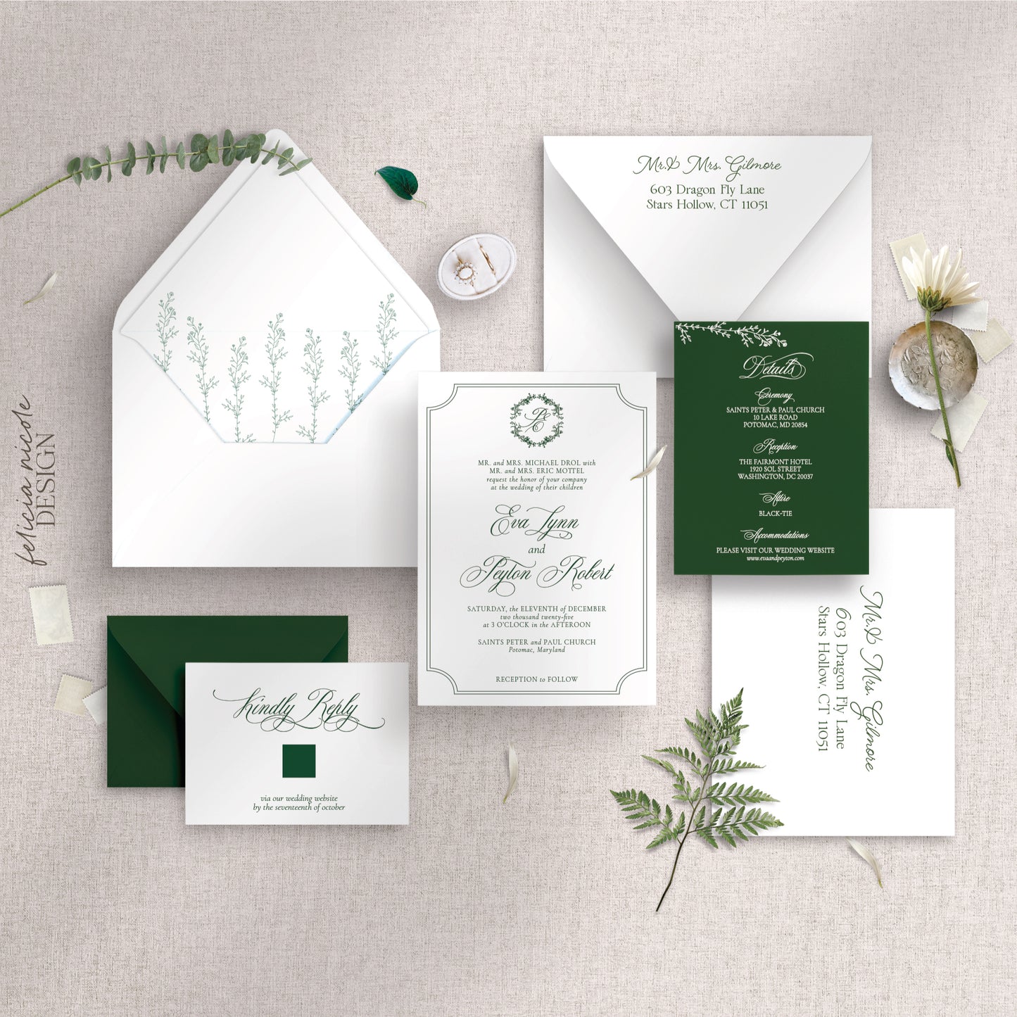 The Eva | Wedding Invitations Suite