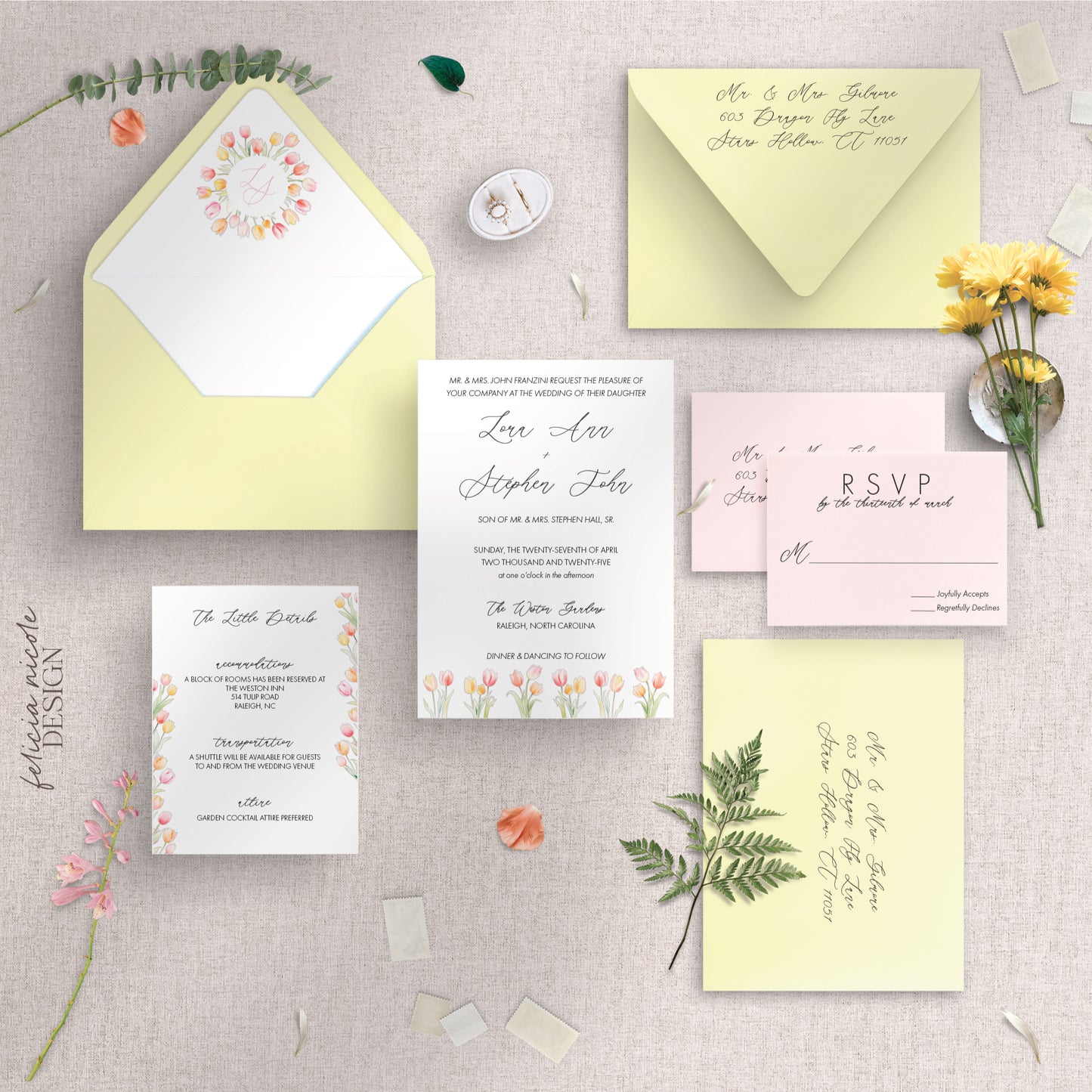 The Lora | Wedding Invitations Suite