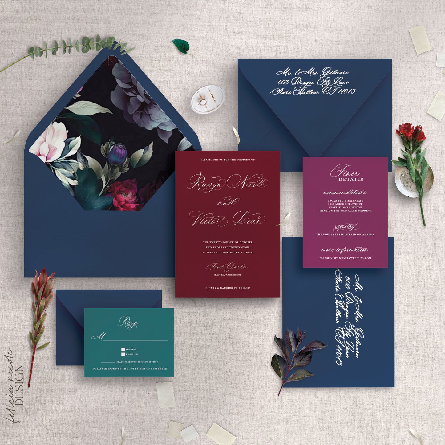 The Ravyn | Wedding Invitations Suite
