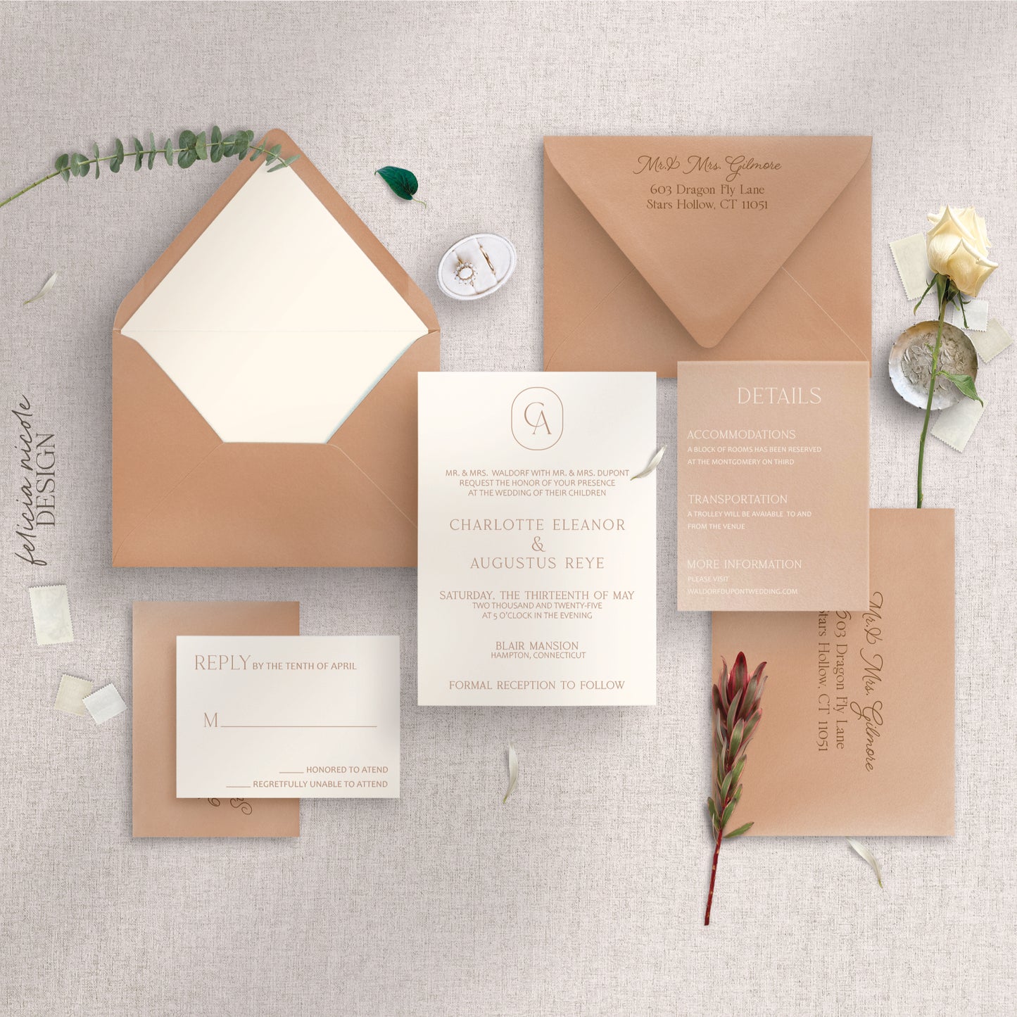The Charlotte | Wedding Invitations Suite