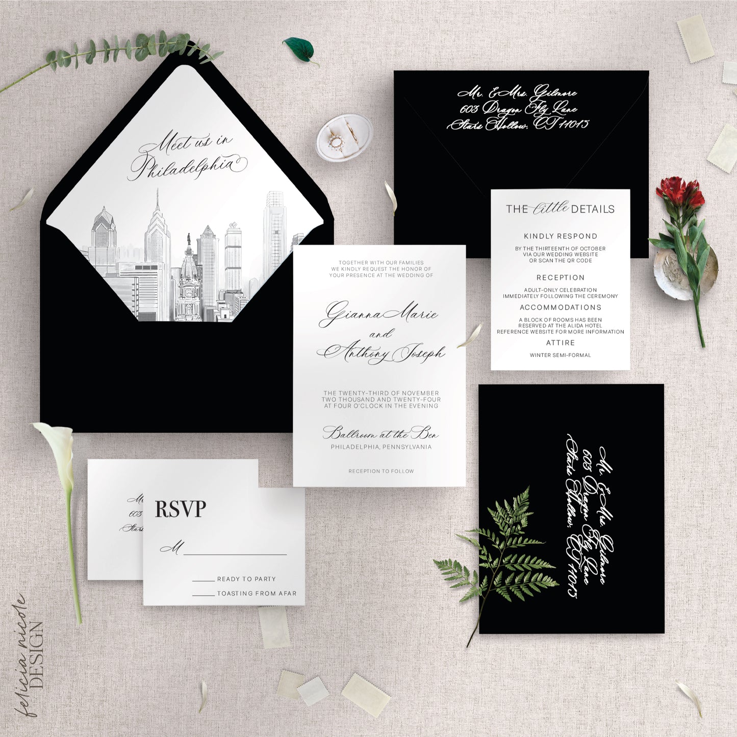The Philly | Wedding Invitations Suite
