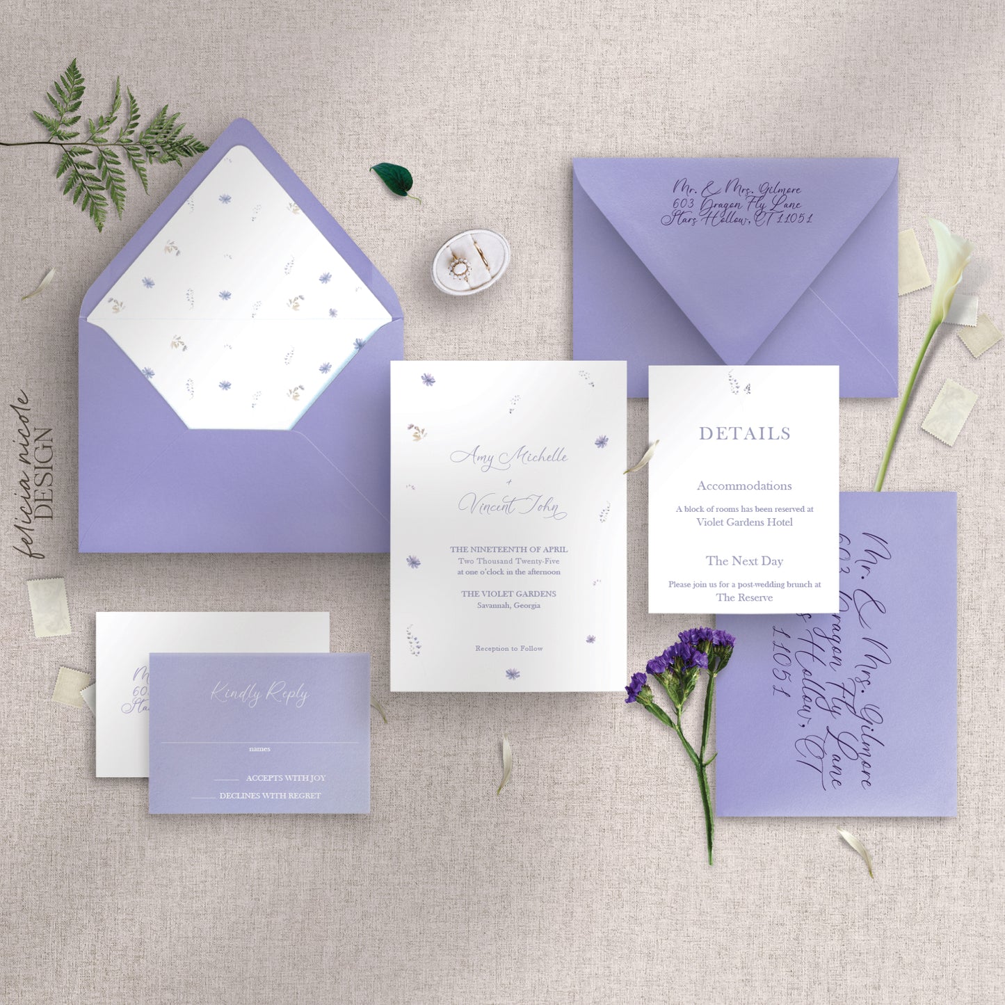 The Amy | Wedding Invitations Suite