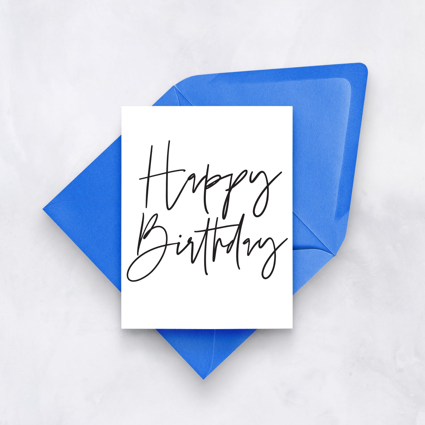 Script Happy Birthday Card