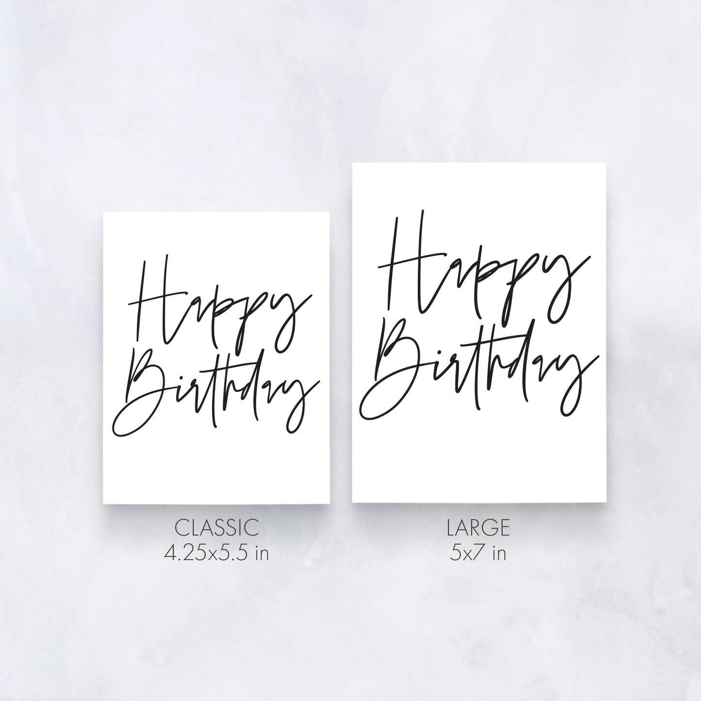 Script Happy Birthday Card