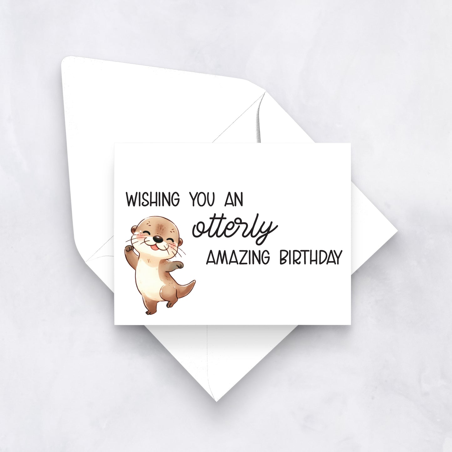 Otter Birthday Card