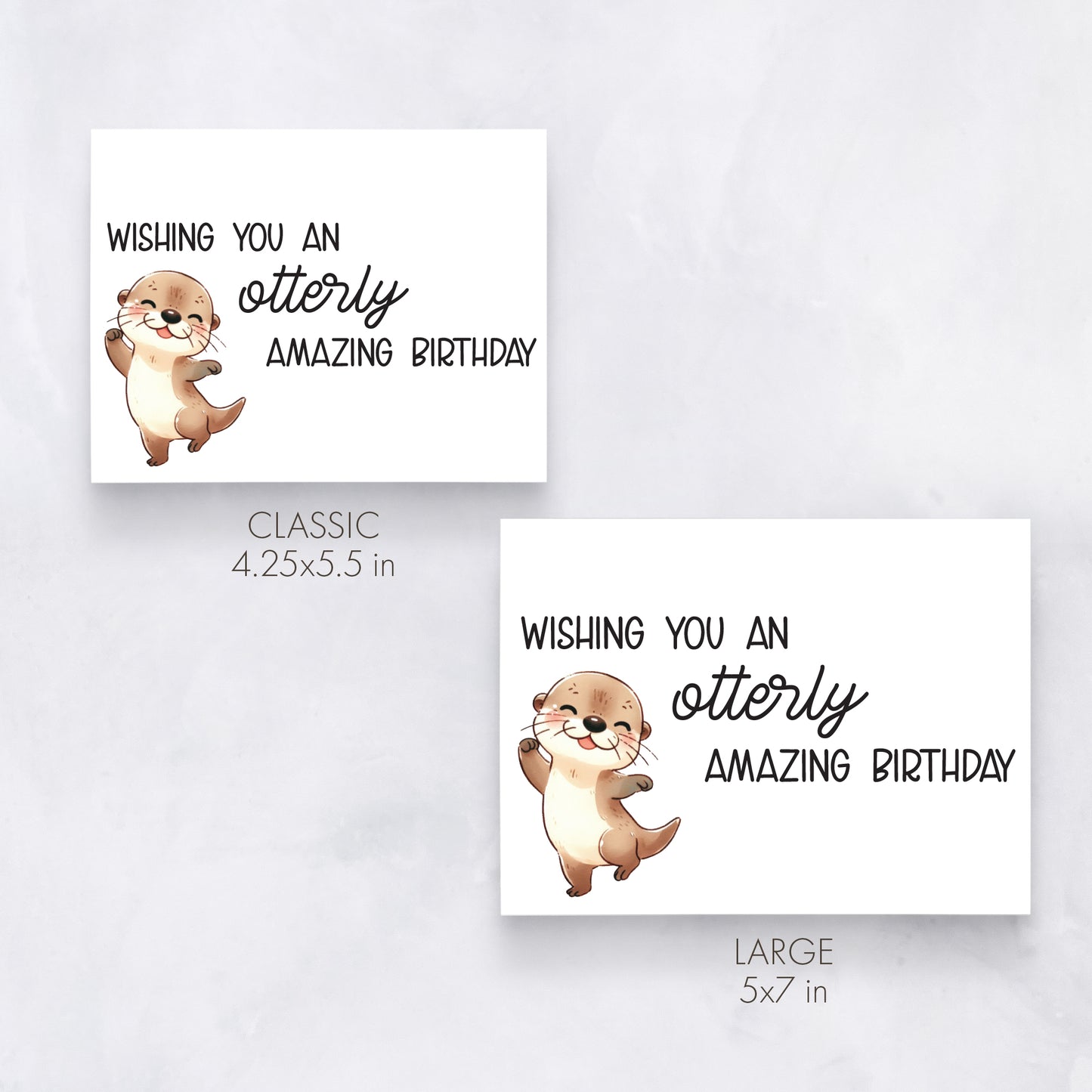 Otter Birthday Card