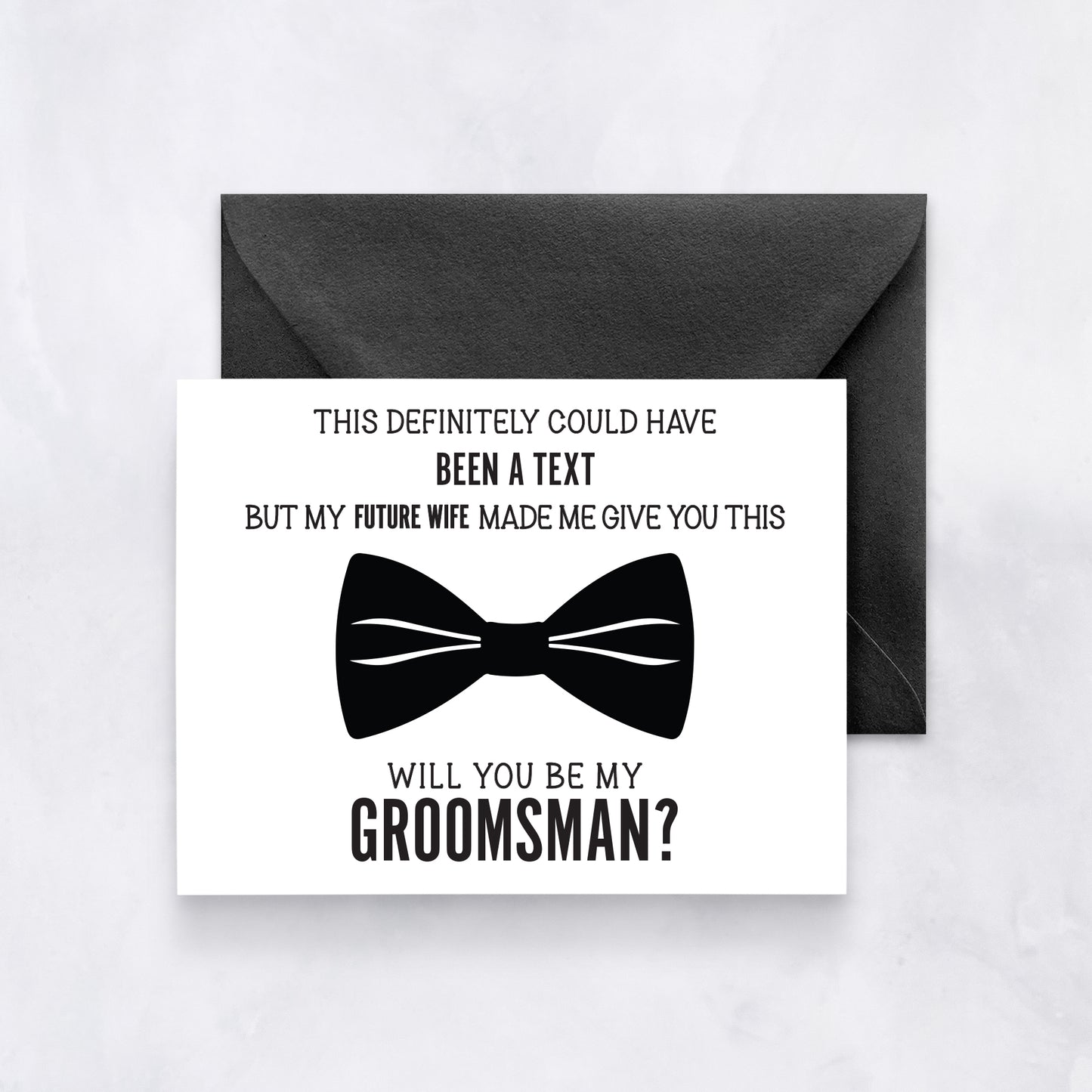 Groomsman and Best Man Card