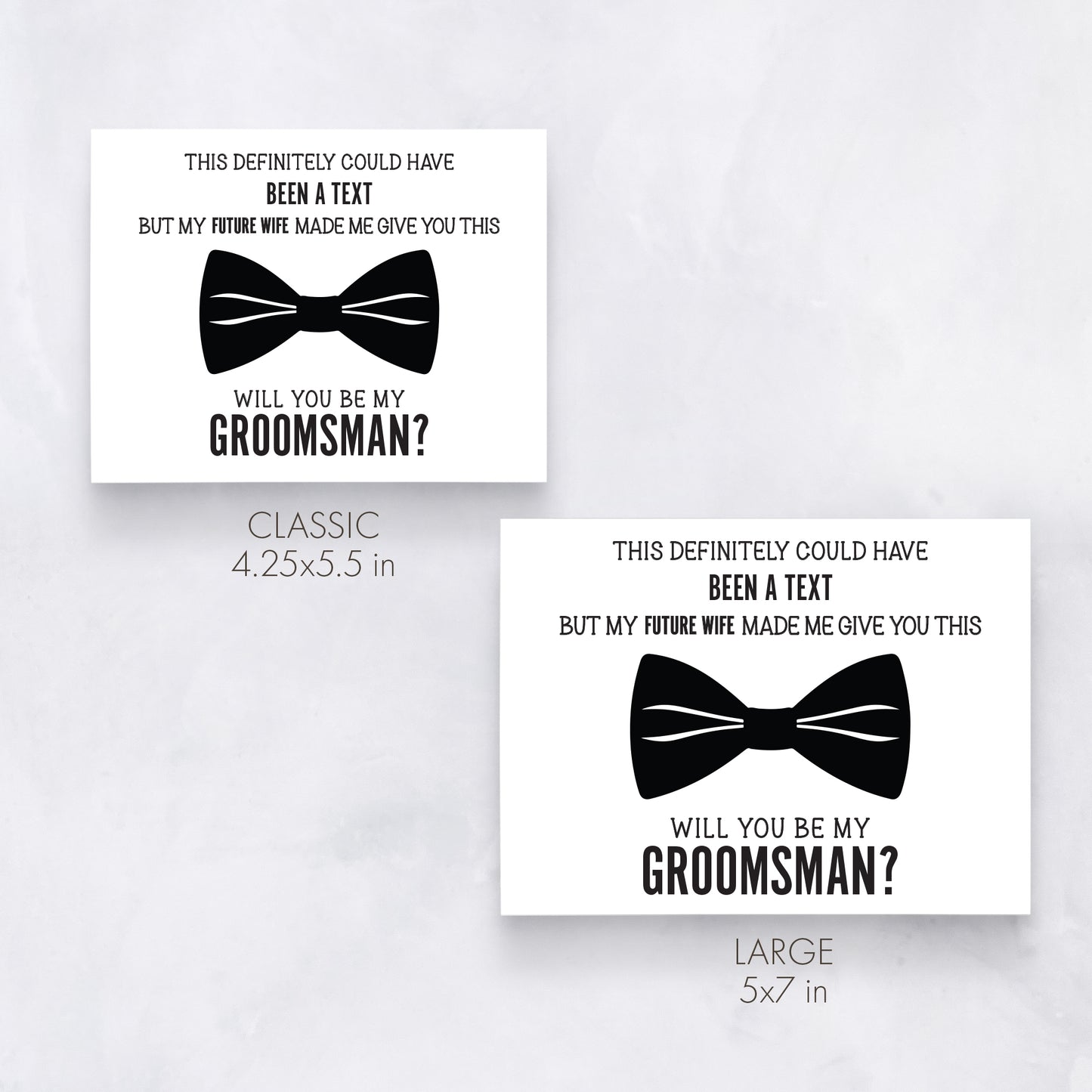 Groomsman and Best Man Card