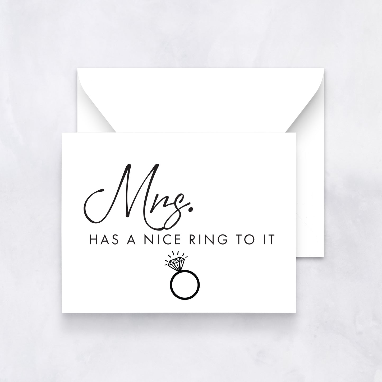 Mrs. Ring Bridal Card