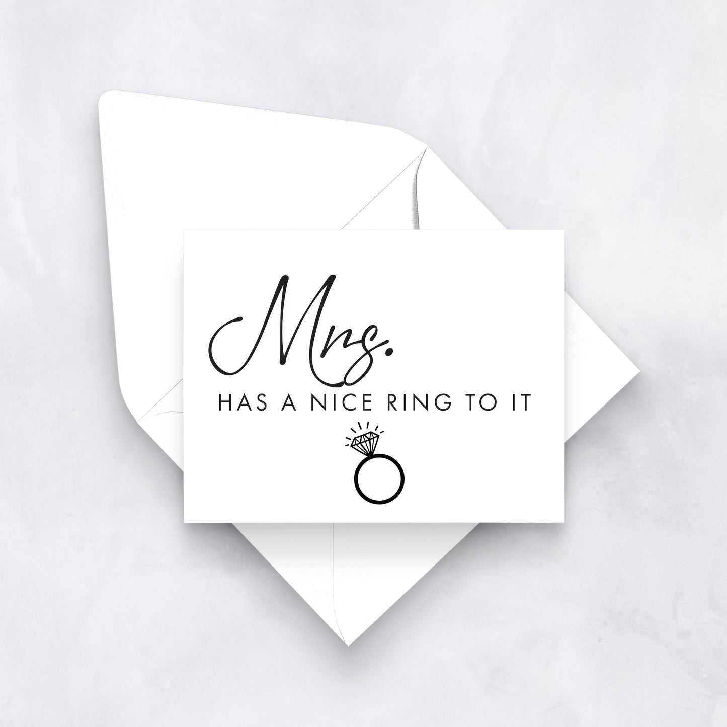 Mrs. Ring Bridal Card