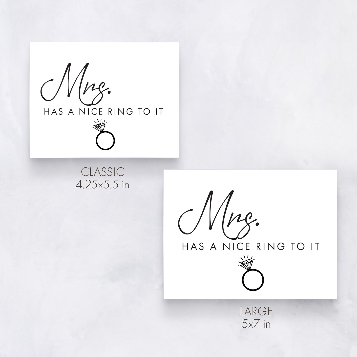 Mrs. Ring Bridal Card