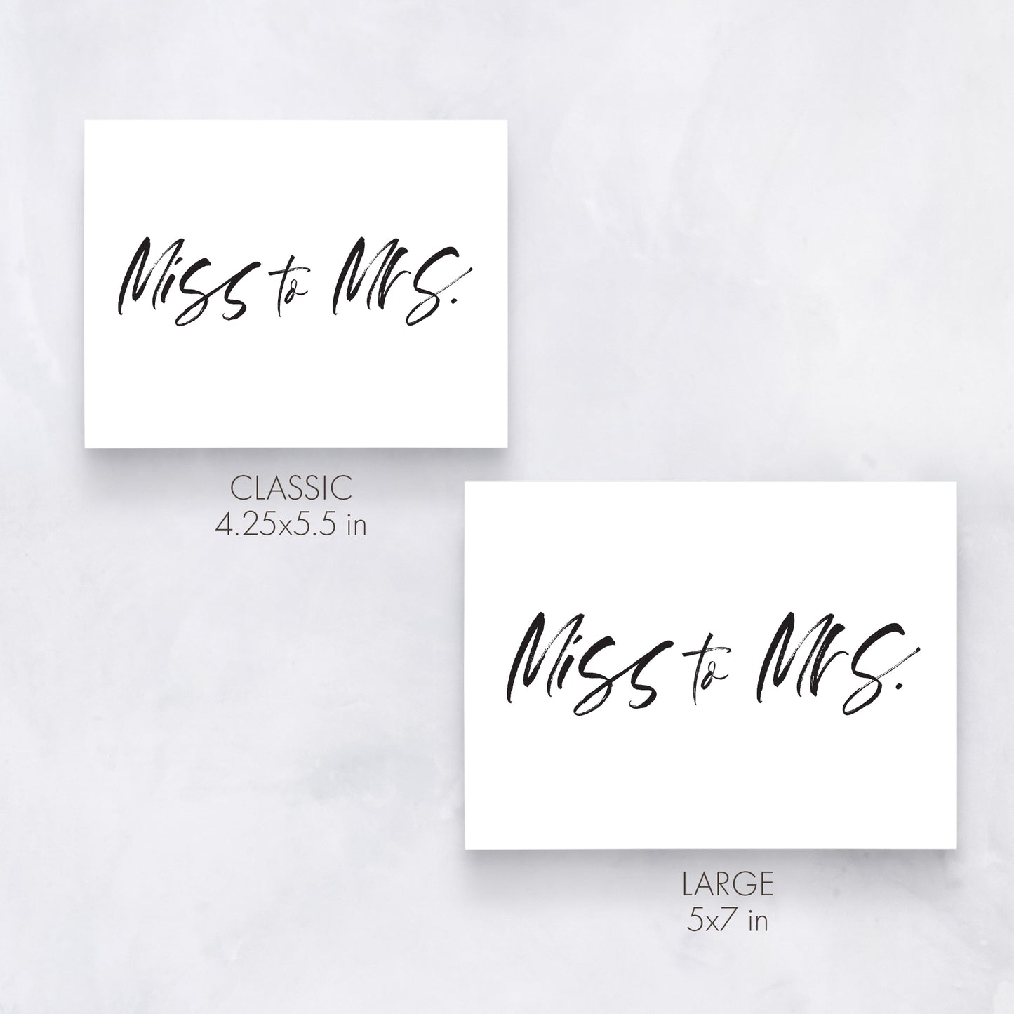 Miss to Mrs. Card