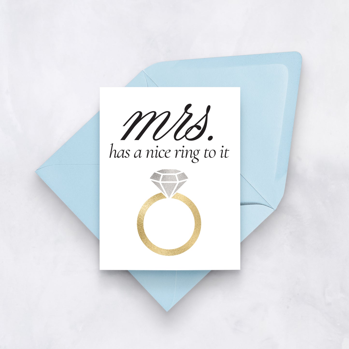 Gold Ring Bridal Card