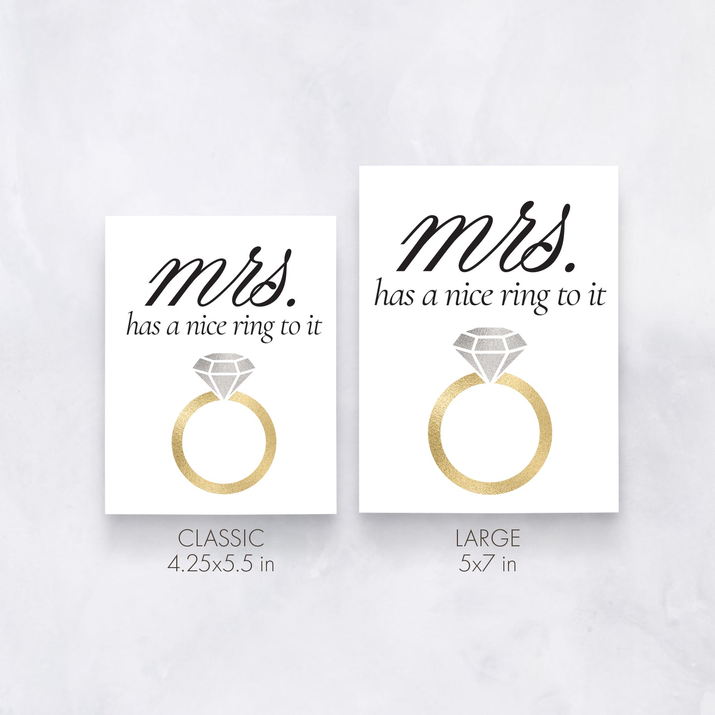 Gold Ring Bridal Card
