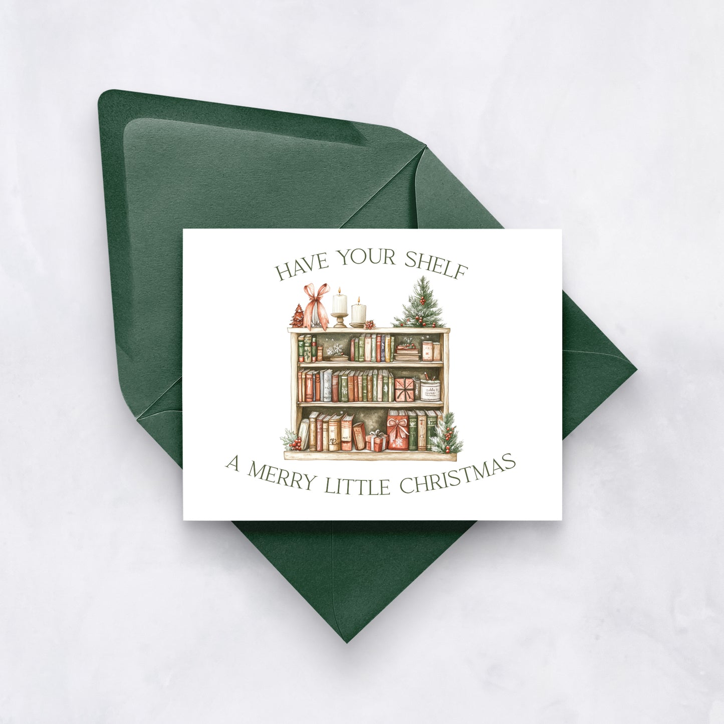 Book Lover Christmas Card
