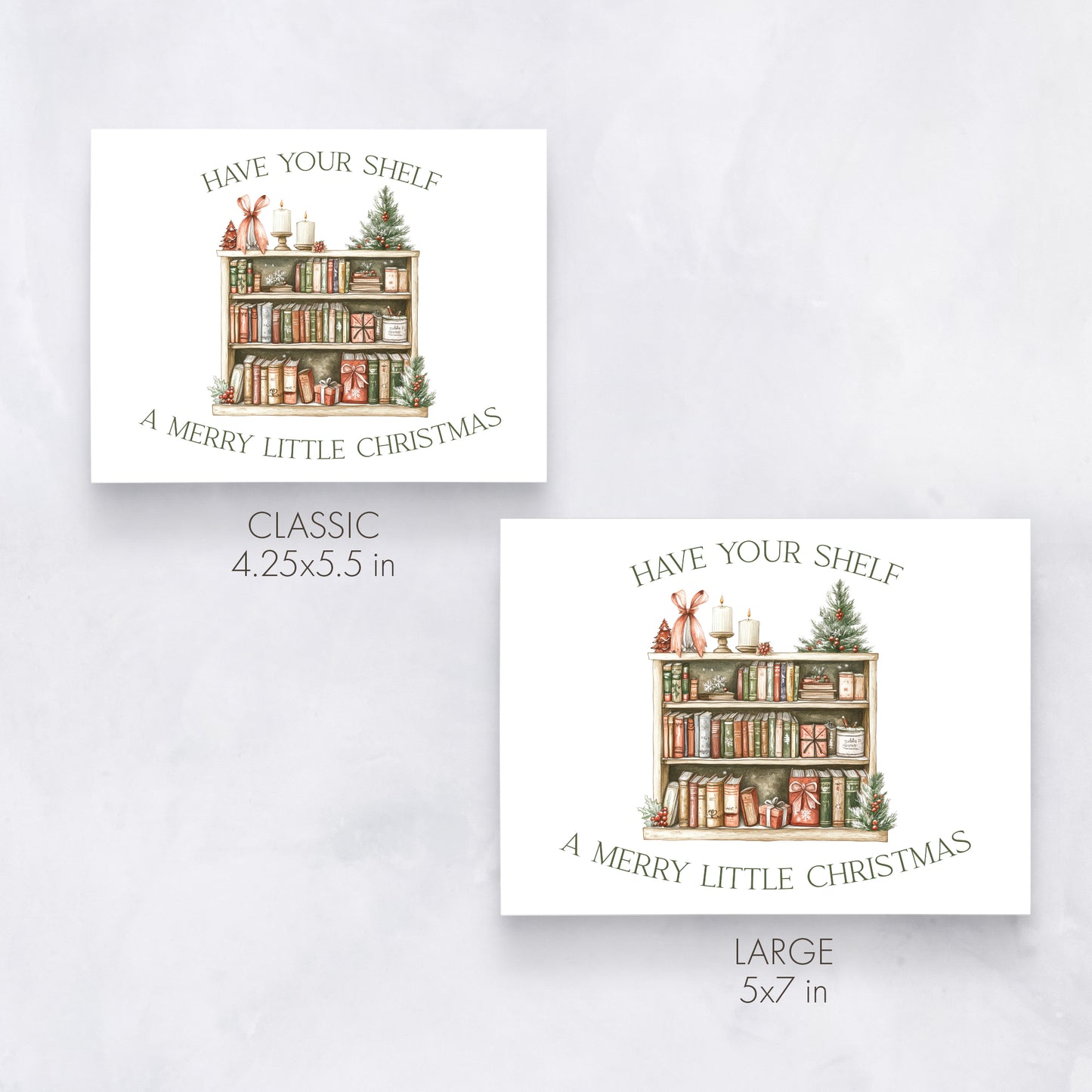 Book Lover Christmas Card