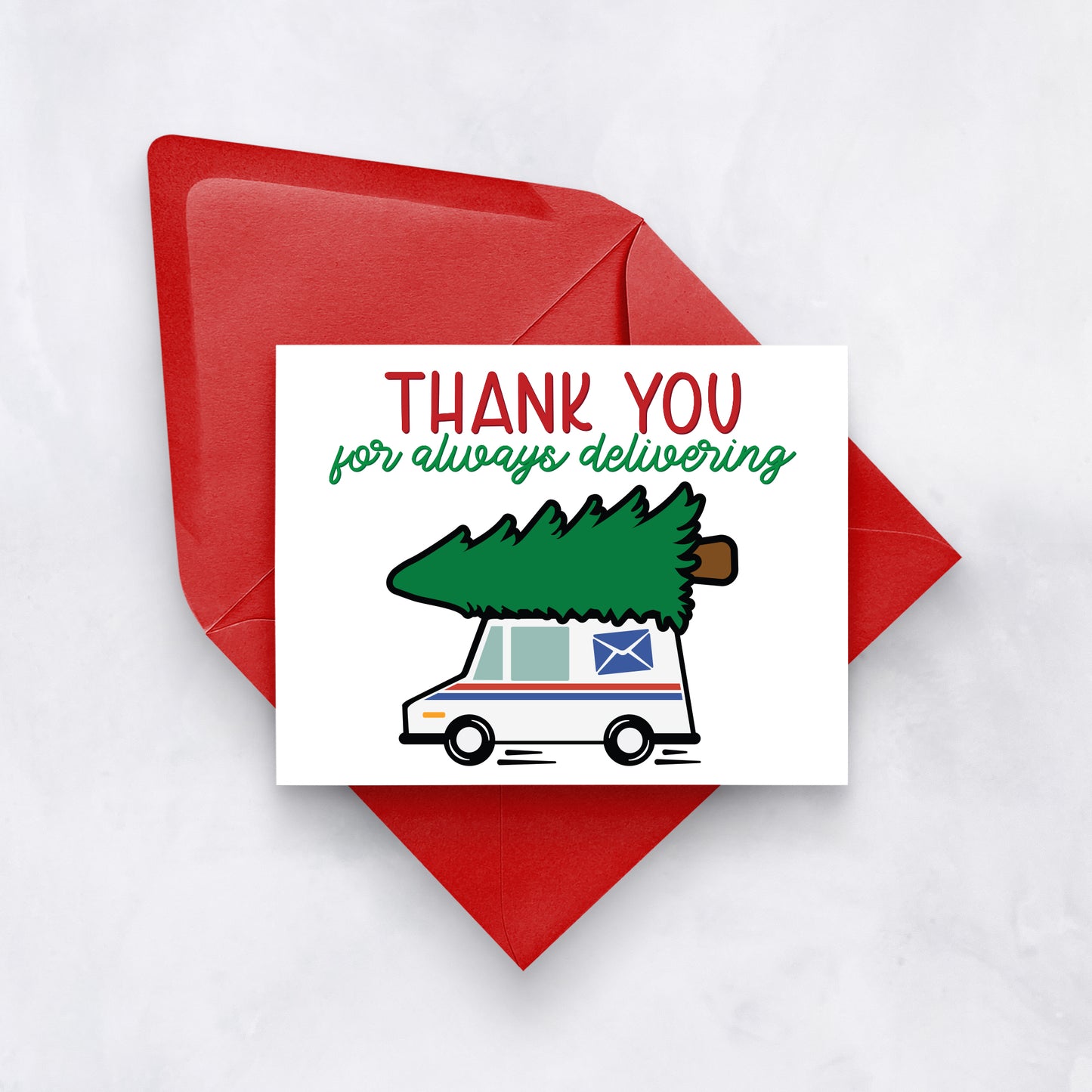 Mail Carrier Christmas Card