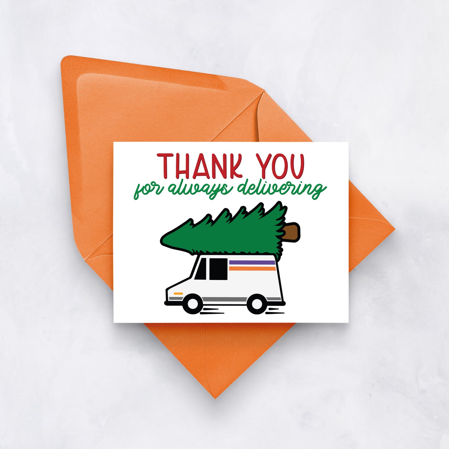 Holiday Delivery Thank You Card