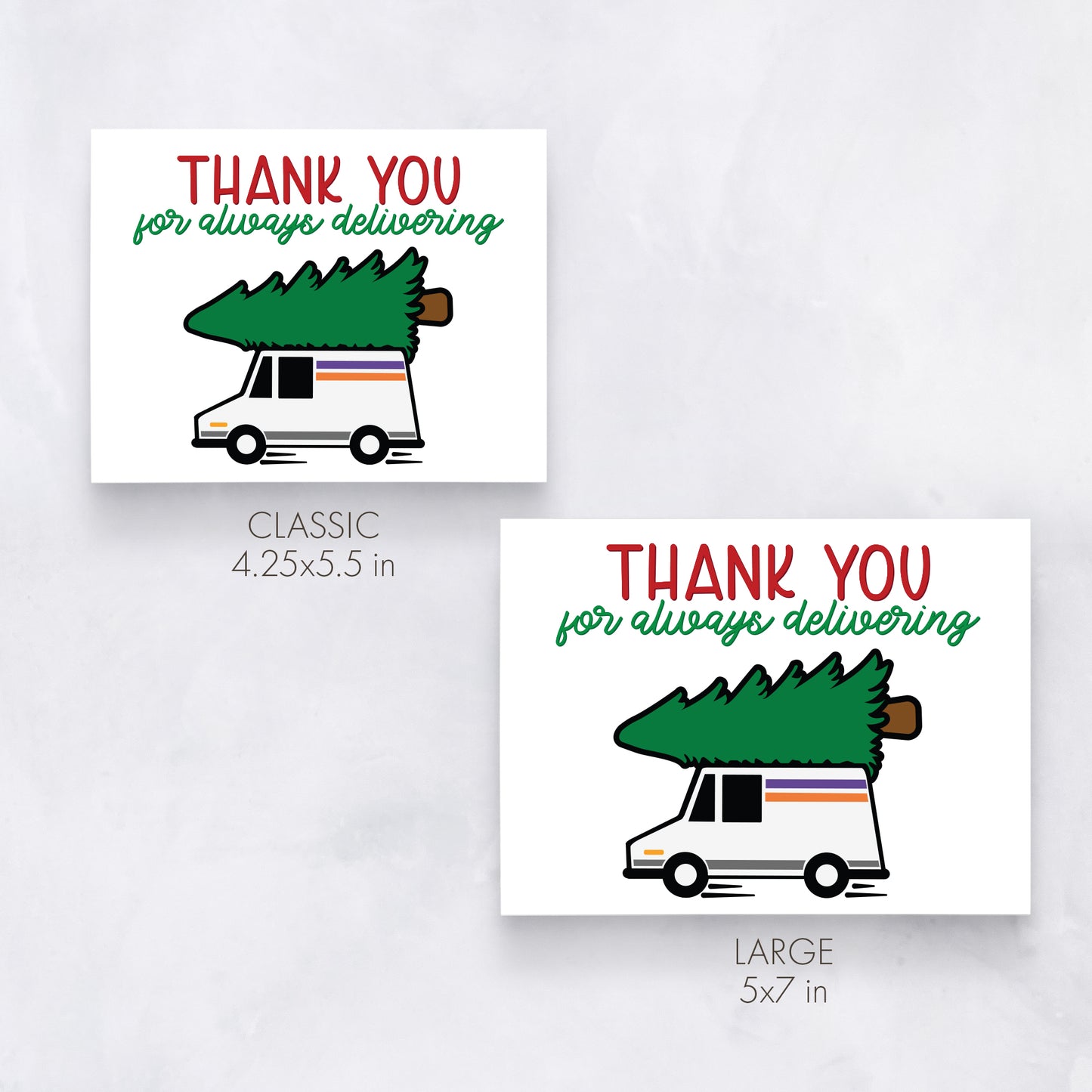 Holiday Delivery Thank You Card