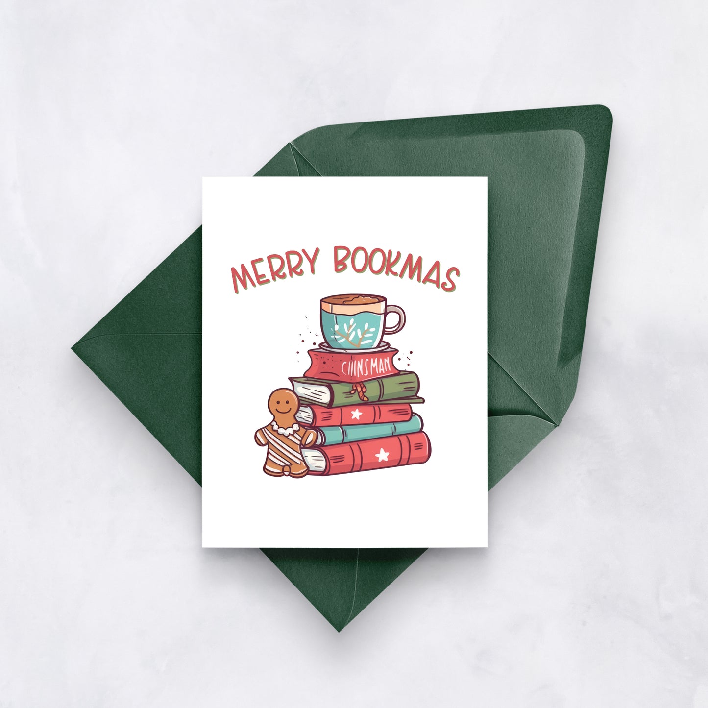 Merry Bookmas Holiday Card