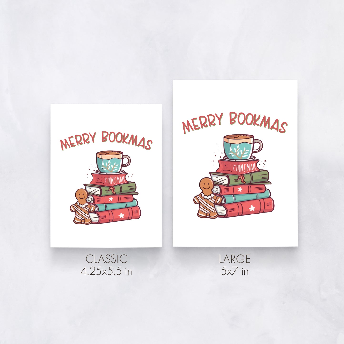 Merry Bookmas Holiday Card