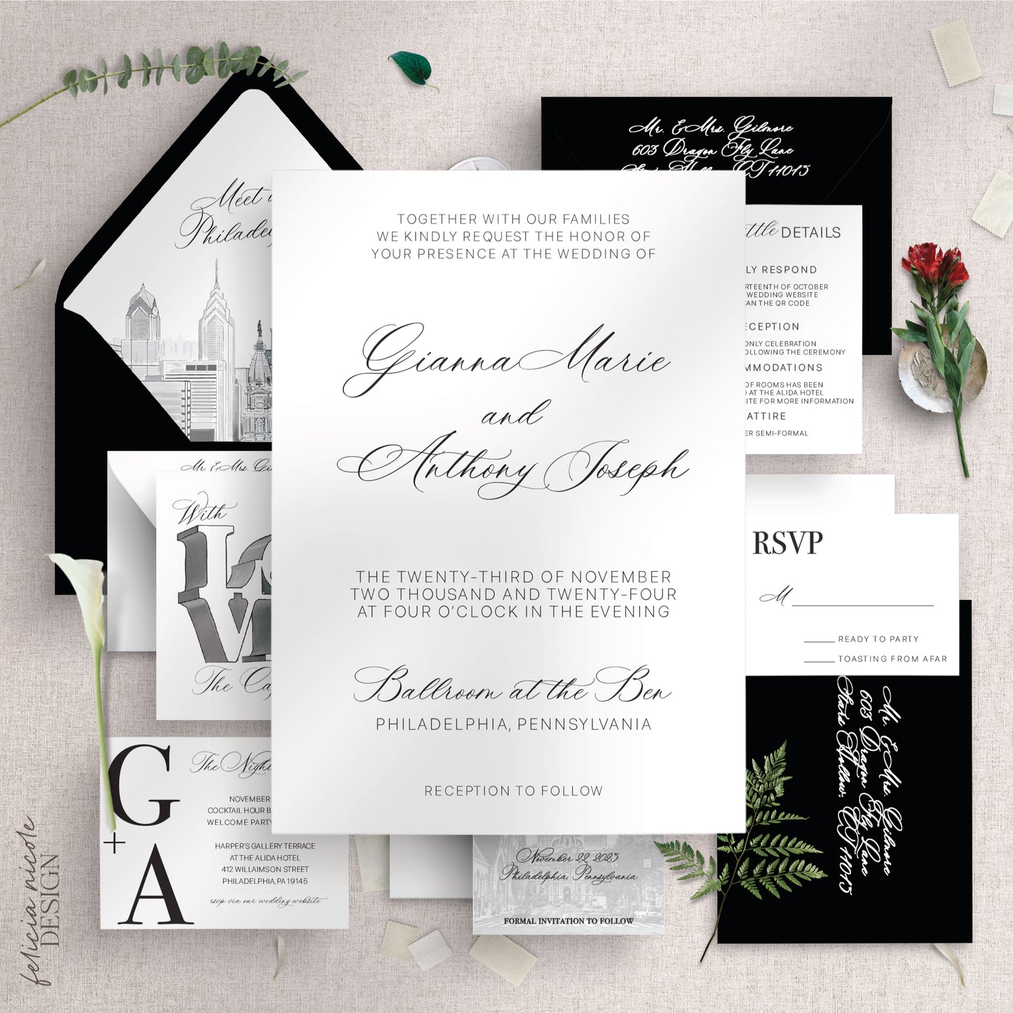 The Philly | Wedding Invitations Suite