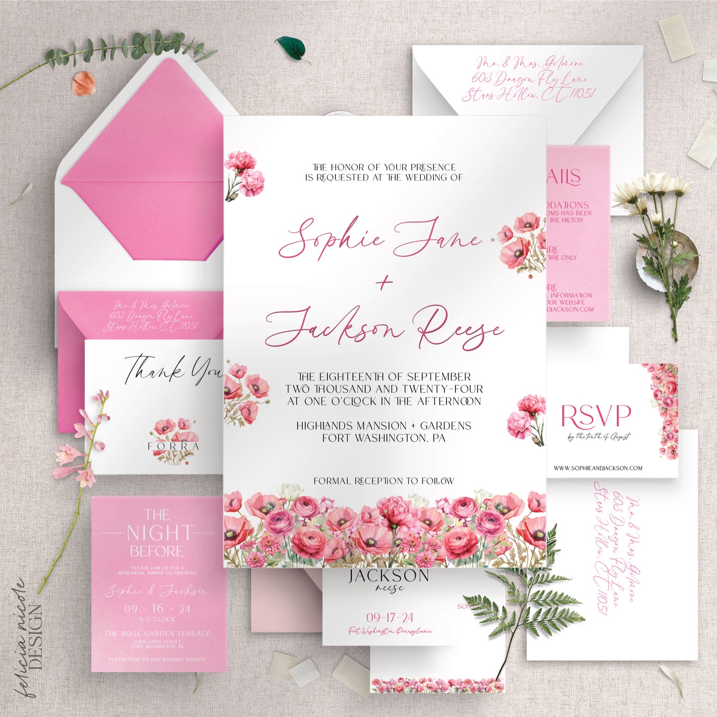 The Sophie | Wedding Invitations Suite