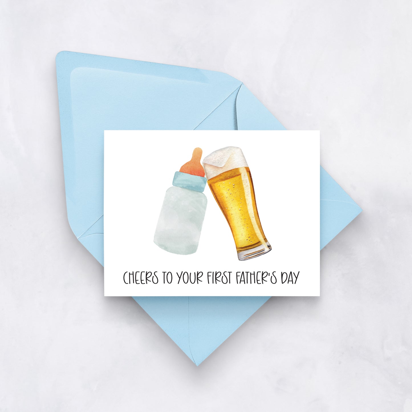 First Father's Day Beer Card