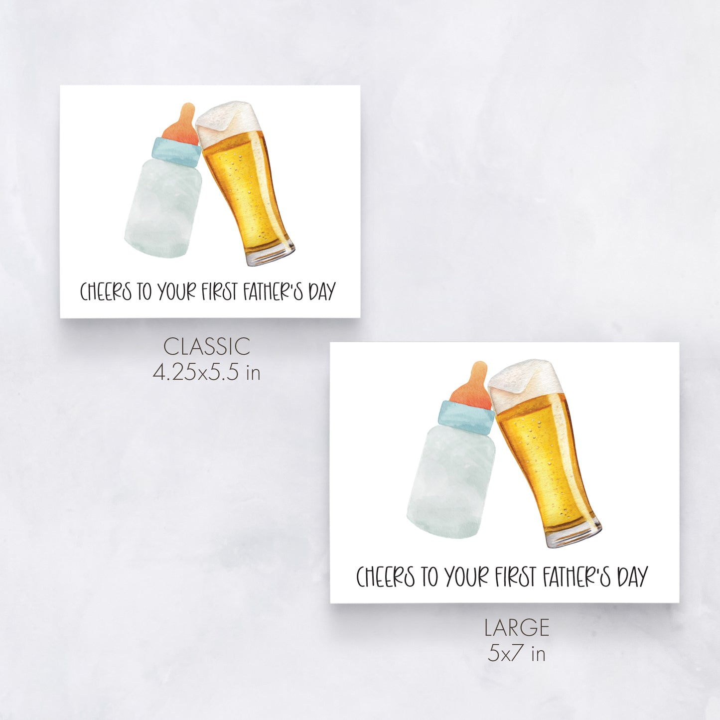 First Father's Day Beer Card