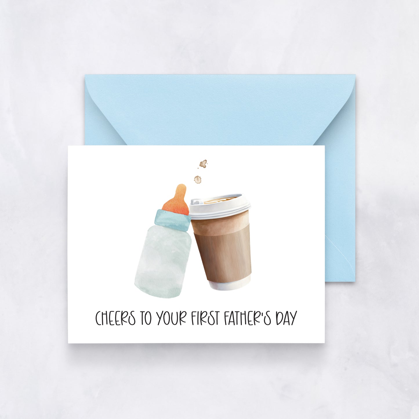 First Father's Day Coffee Card