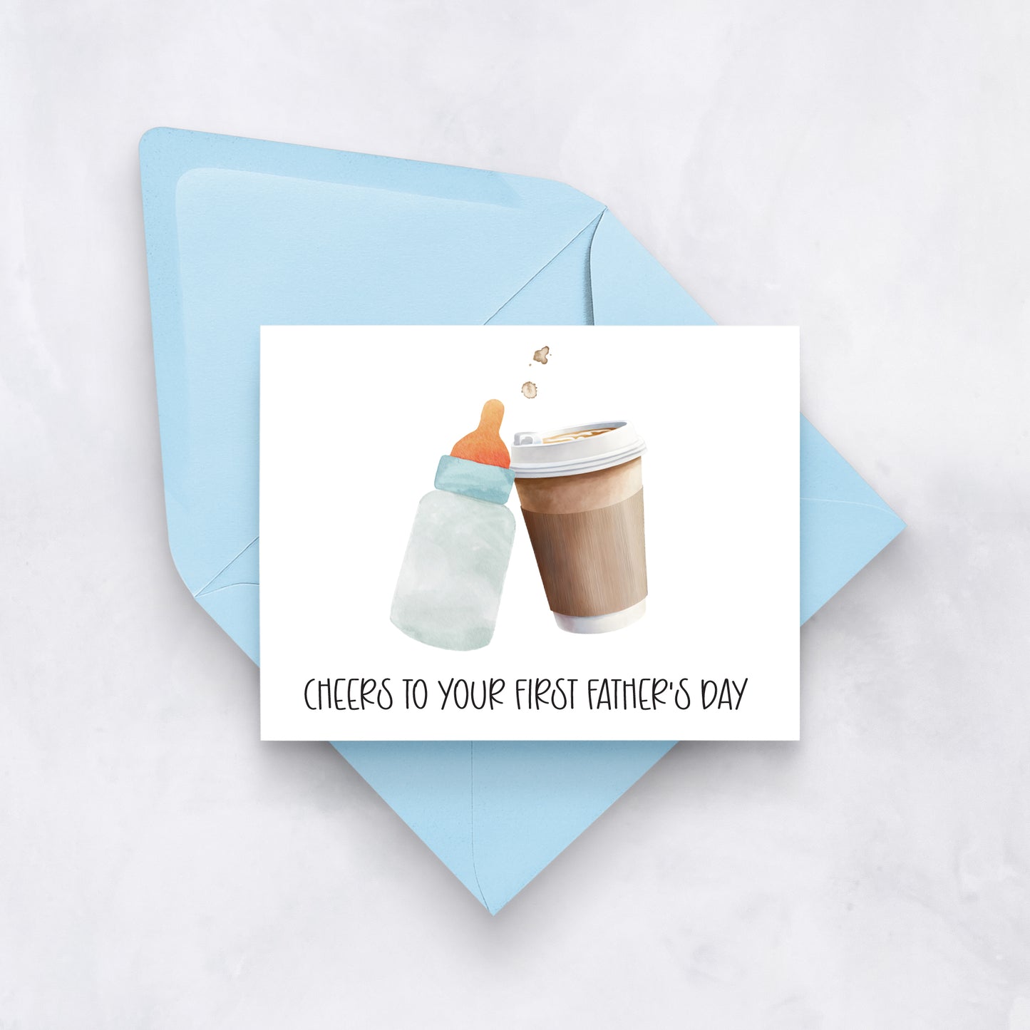 First Father's Day Coffee Card