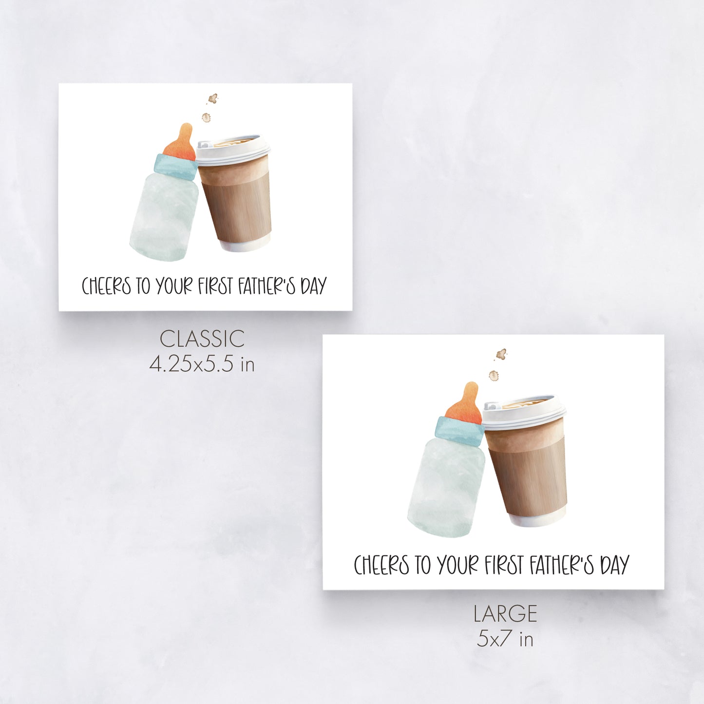 First Father's Day Coffee Card