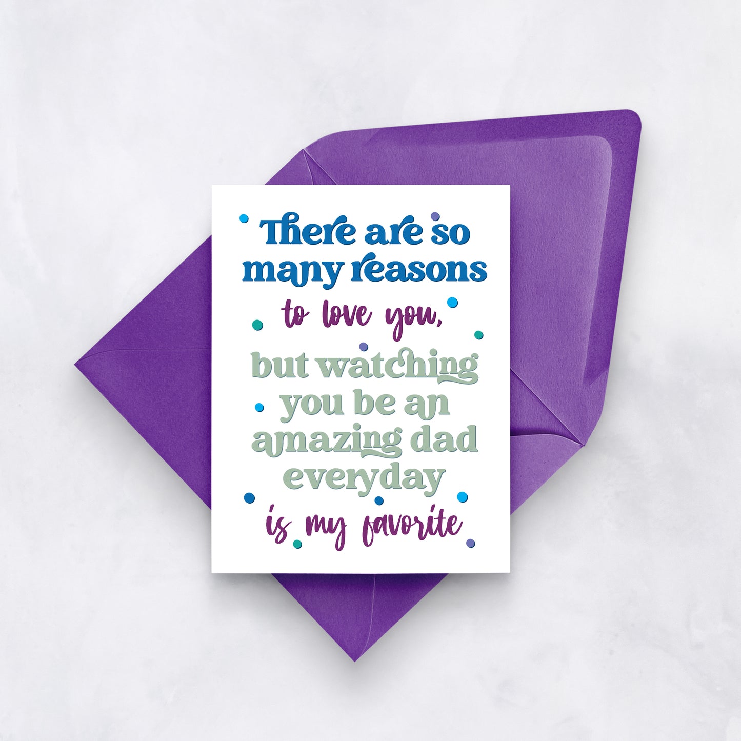 Colorful Amazing Dad Card