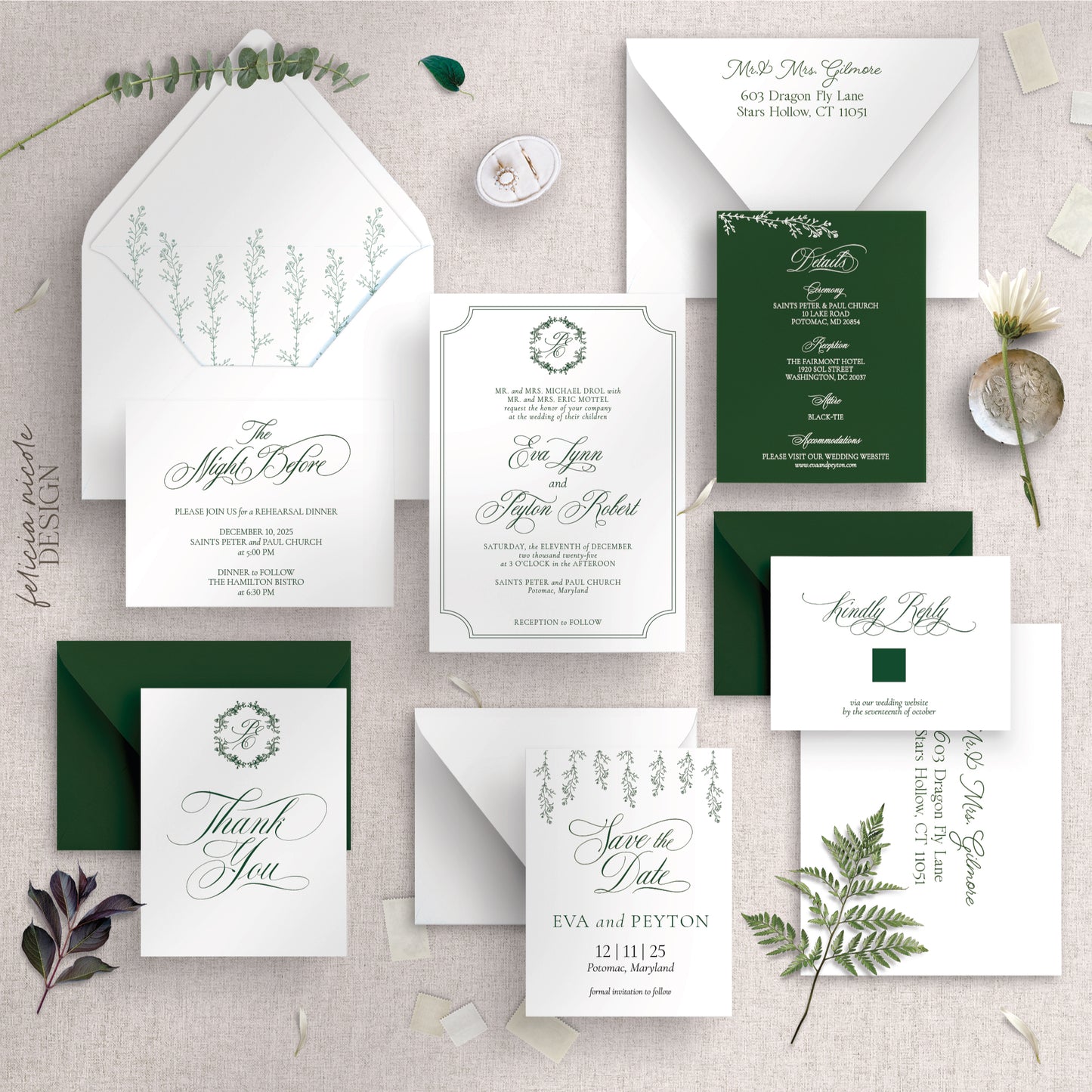 The Eva | Wedding Invitations Suite