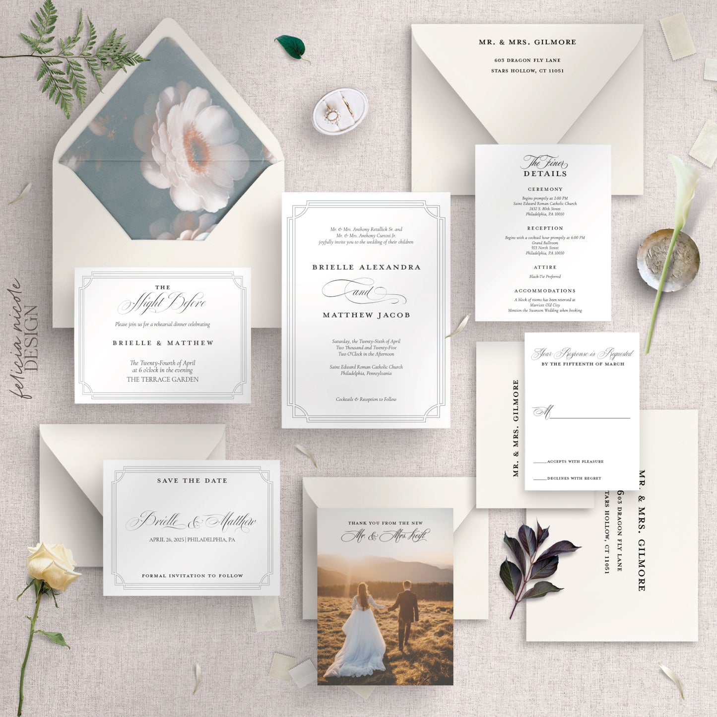 The Brielle | Wedding Invitations Suite