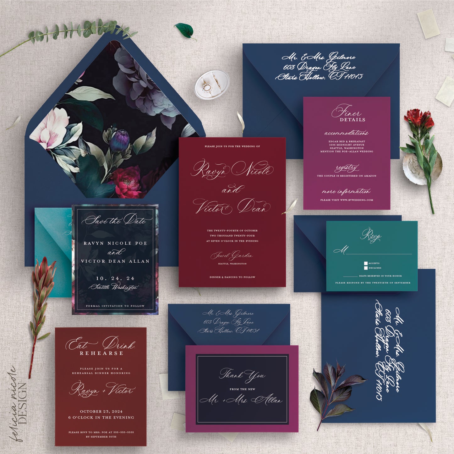 The Ravyn | Wedding Invitations Suite