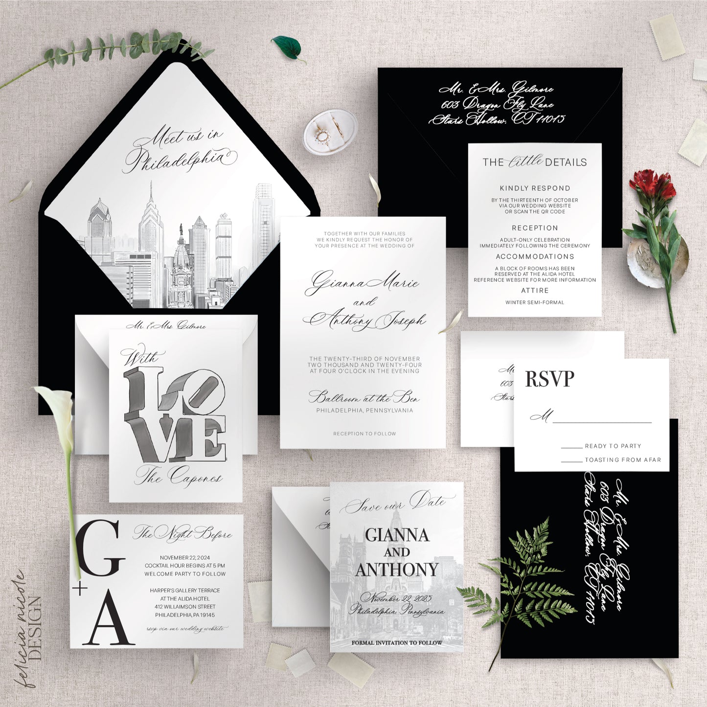 The Philly | Wedding Invitations Suite