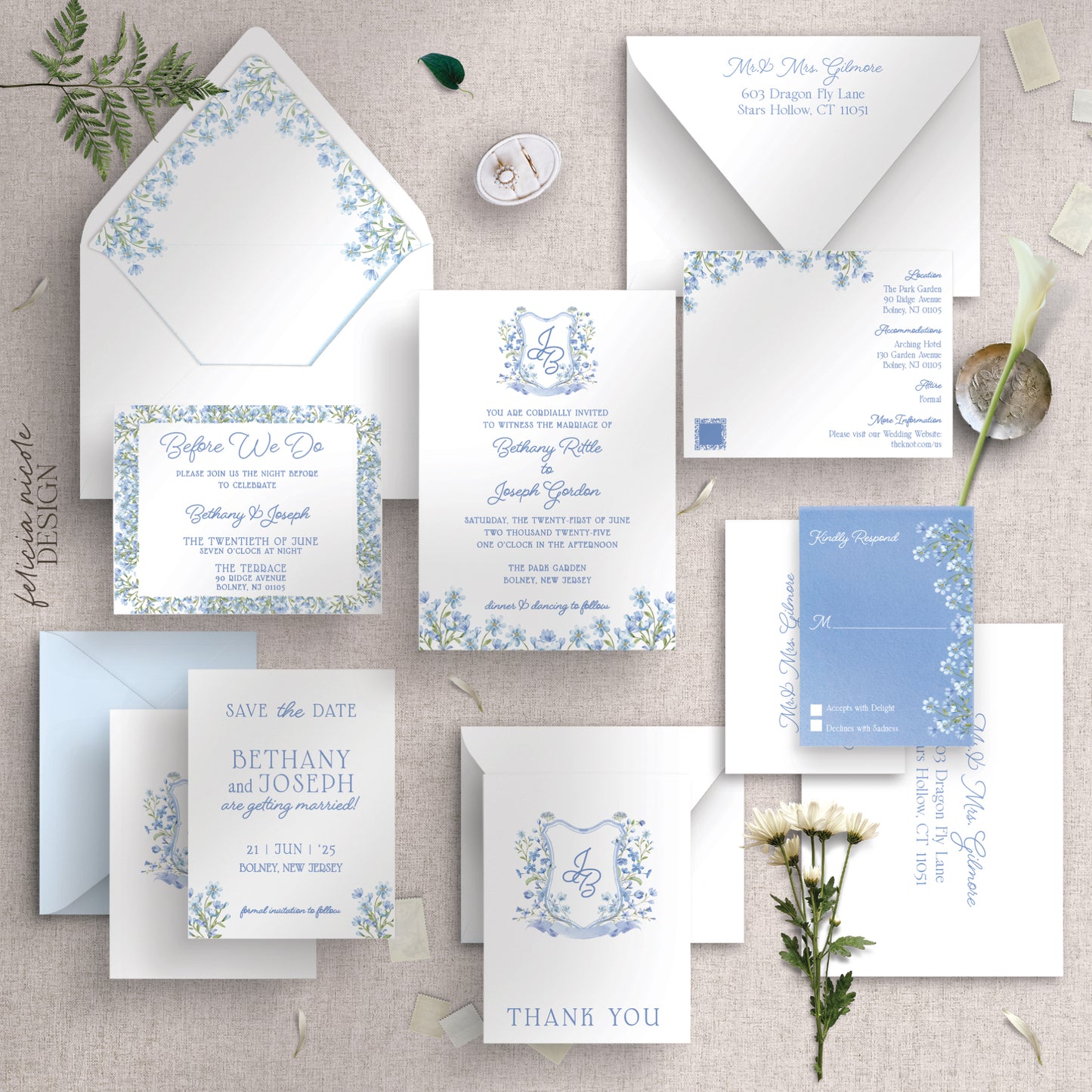 The Bethany | Wedding Invitations Suite