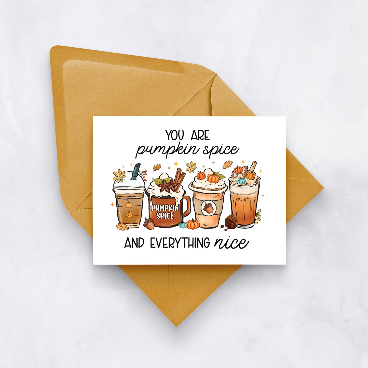 Pumpkin Spice Halloween Card