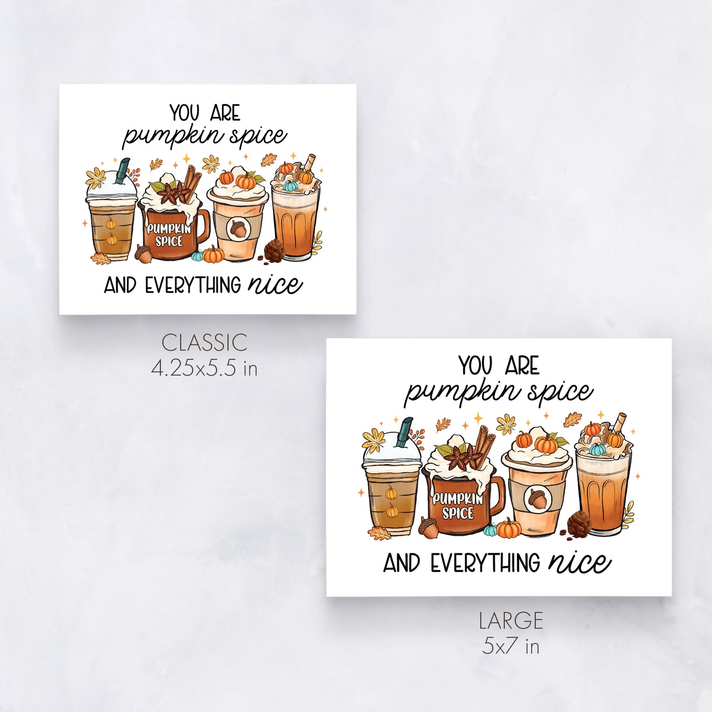 Pumpkin Spice Halloween Card