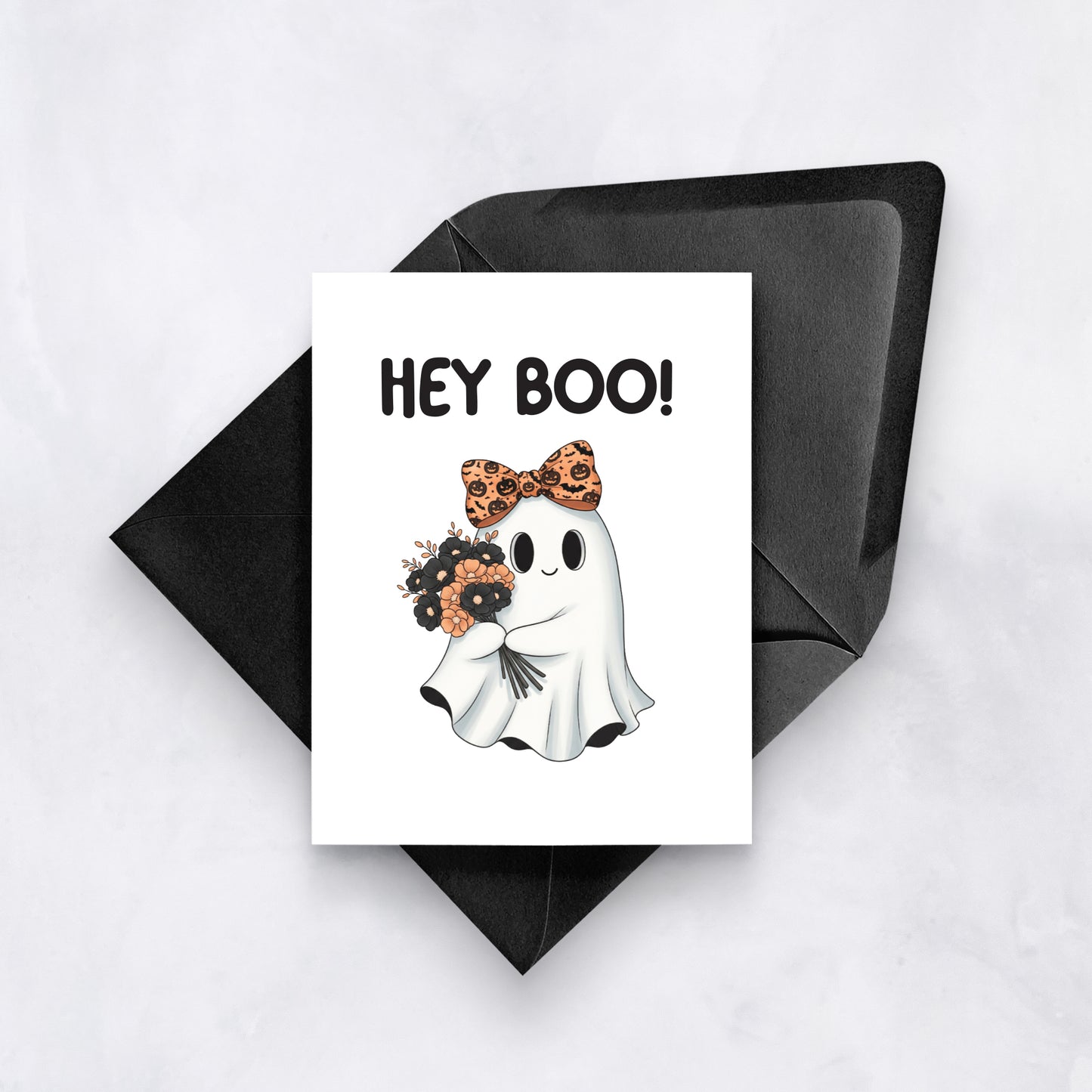 Hey Boo Ghost Card
