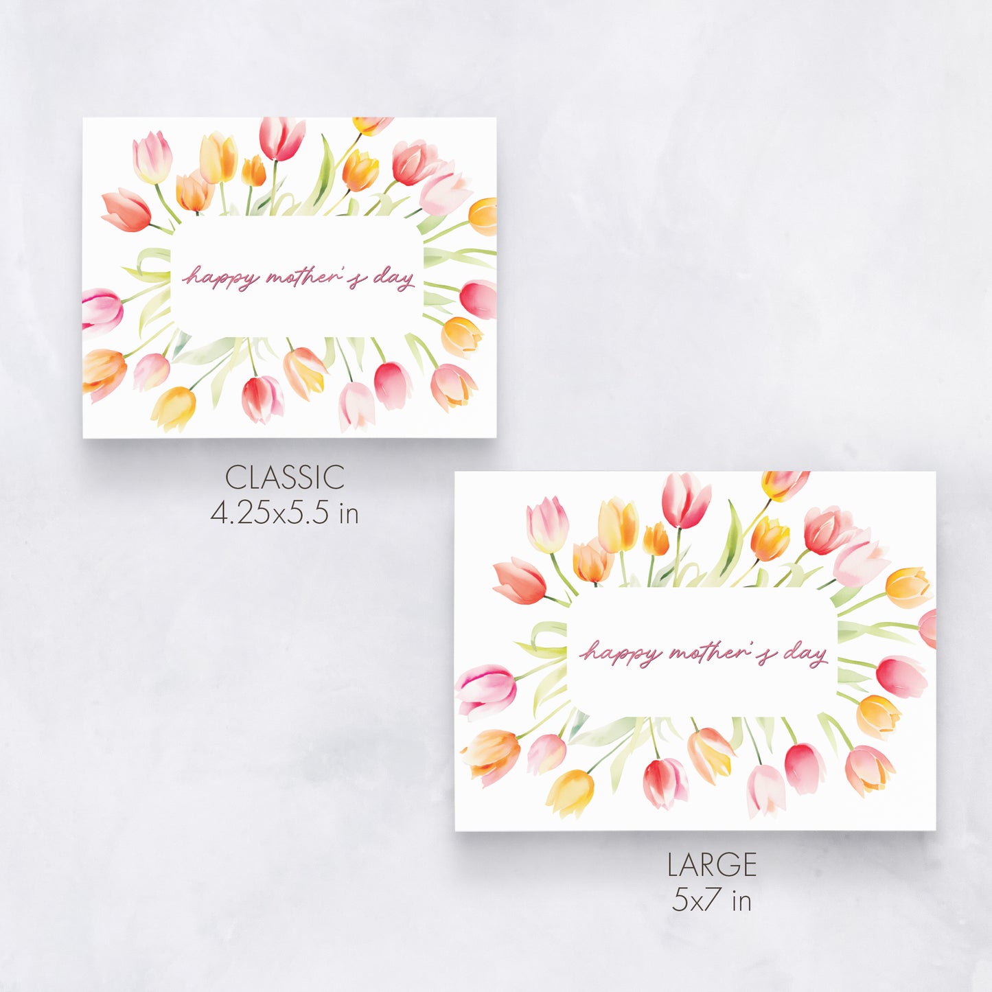 Happy Mother’s Day Floral Card | Watercolor Tulip Mother’s Day Greeting